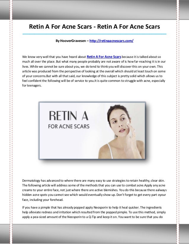 retin a acne scars