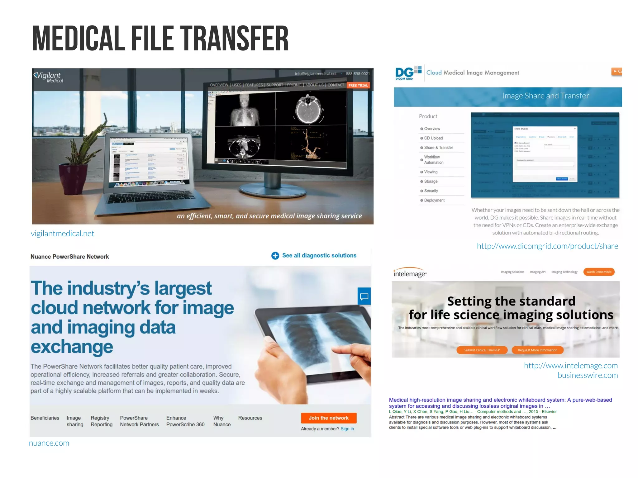 Open-source Eye EMR
OpenEyes is a collaborative, open source, project led by
Moorfields Eye Hospital. The goal is to produce a
framework which will allow the rapid, and continuous
development of electronic patient records (EPR) with
contributions from Hospitals, Institutions, Academic
departments, Companies, and Individuals.
https://github.com/openeyes/OpenEyes
●
Development of 3rd party applications would be simplified by
standardized open source platforms of which is an example of the
OpenEyes initiative led by Moorfields Eye Hospital in London, UK
 