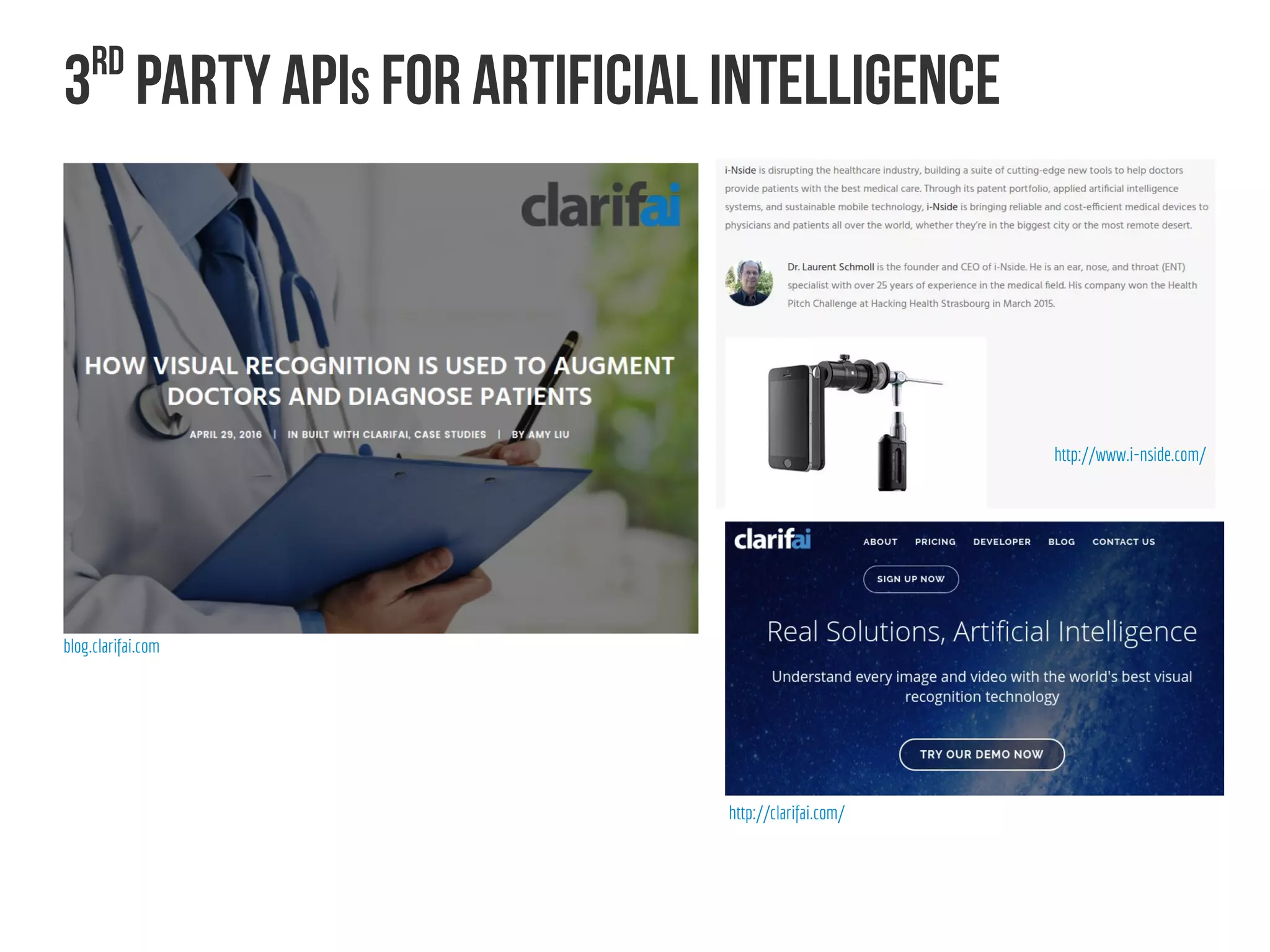 RETINAL AI Companies Orobix
http://www.orobix.com/
Copyright Daniele Cortinovis, Orobix Srl
https://github.com/orobix/retina-unet
Retina blood vessel segmentation with a
convolution neural network (U-net)
http://vmtklab.orobix.com/
Life science work focused on vessel segmentation and 3D
modeling of it, rather than purely on retinal pathologies.
 