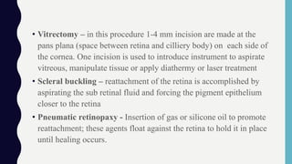 Retinal detachment | PPTX