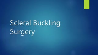 Scleral Buckling
Surgery
 