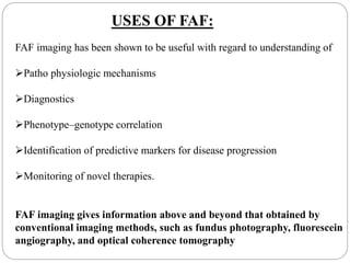 Faf Testing Retinal imaging | PPTX