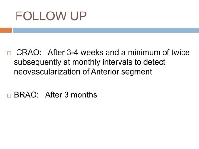 Retinal vascular occlusions | PPTX