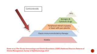 Foster et al,The Ocular Immunology and Uveitis Foundation (OIUF) Preferred Practice Patterns of
Uveitis Management,Survey of Ophthalmology,2015
 