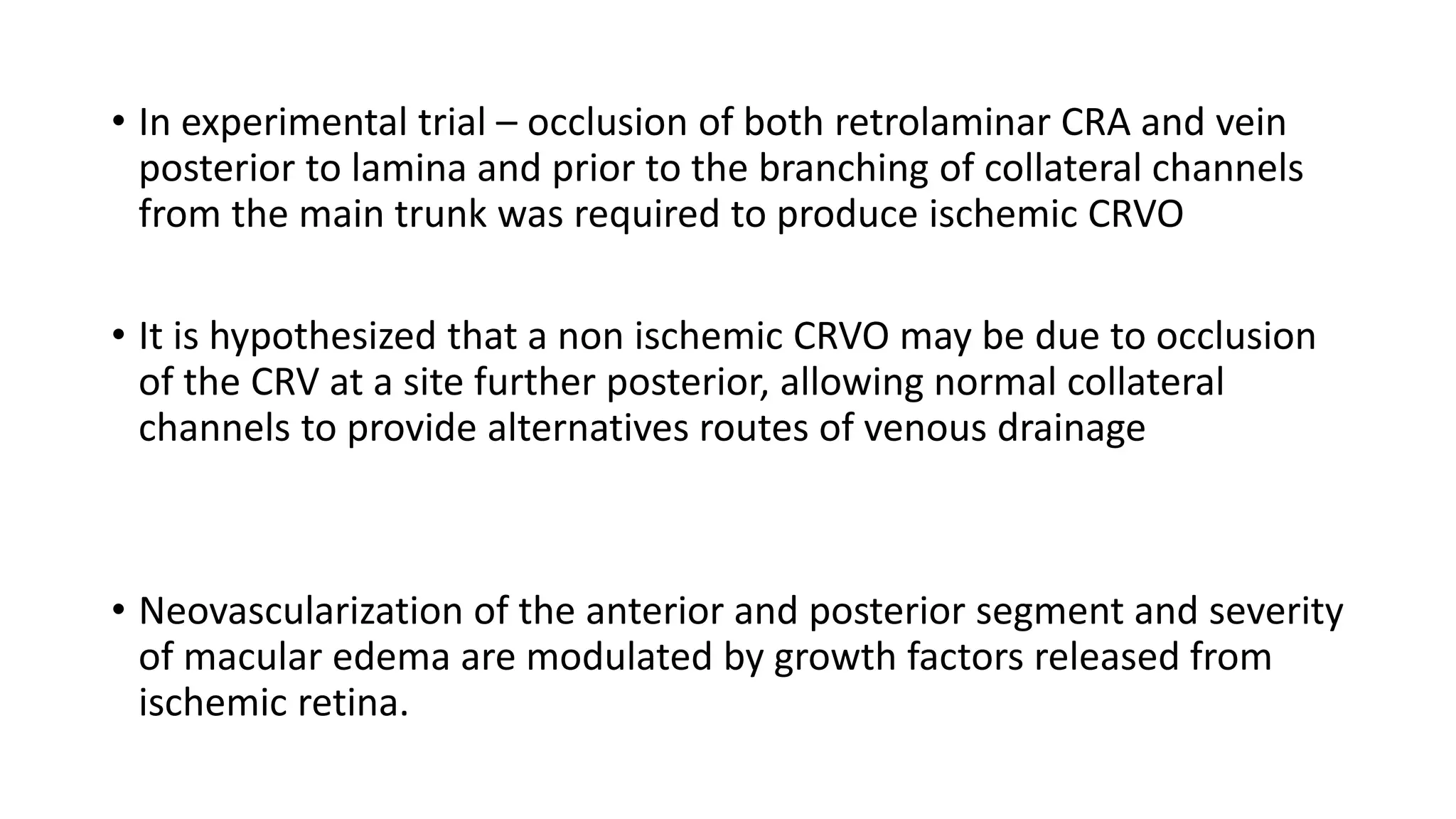 Retinal vein occlusion | PPTX