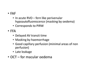Retinal vein occlusion | PPTX