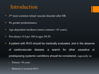 Retinal vein occlusion | PPTX