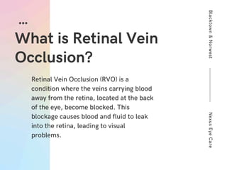Comprehensive Guide to Retinal Vein Occlusion Diagnosis and Treatment | PDF