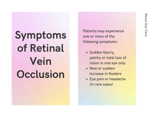 Comprehensive Guide to Retinal Vein Occlusion Diagnosis and Treatment | PDF