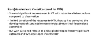 Retinal vein occlusion | PPTX