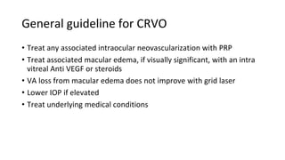 Retinal vein occlusion | PPTX