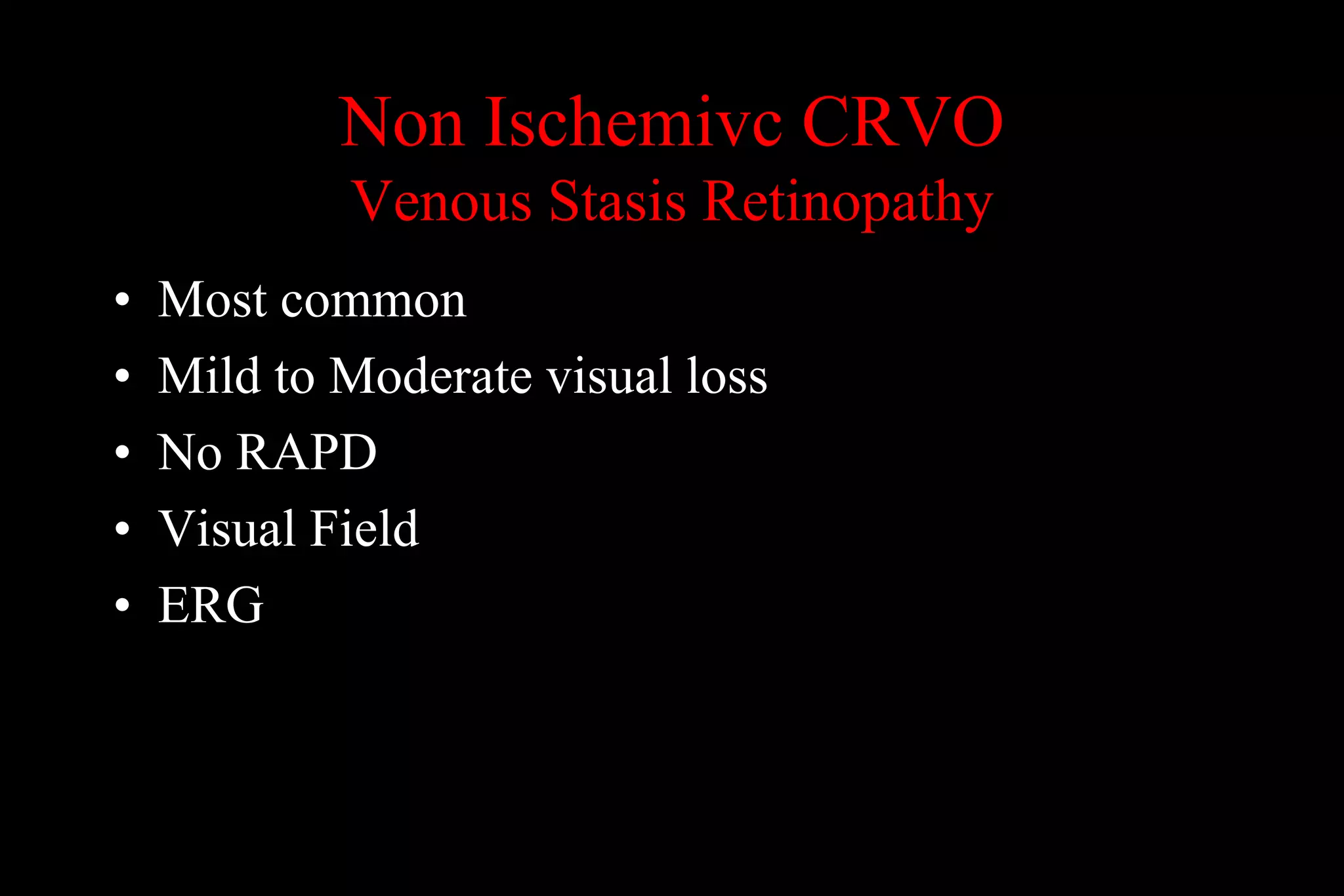 Retinal Vein occlusion,Dr Saquib | PPT