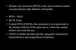 Retinal Vein occlusion,Dr Saquib | PPT