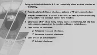 Rp Inheritance Pattern Retinitis pigmentosa | PPTX