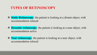 Dynamic Ret Retinoscopy & It's Principle - static vs dynamic retinoscopy in detail ...