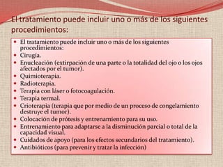 http://www.cancer.gov/espanol/pdq/tratamiento/retinoblastoma/PatientUltima visita:   02/11/09http://www.nexusediciones.com/pdf/ao2001_2/of-9-2-002.pdfUltima visita:   02/11/09www.medscape.com/.../77/417728/417728_fig.htmlUltima visita:   02/11/09