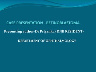 Presenting author-Dr Priyanka (DNB RESIDENT)
DEPARTMENT OF OPHTHALMOLOGY
 