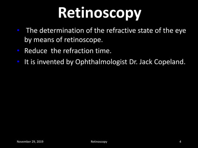 Retinoscopy Example Retinoscopy PART 1 | PPT