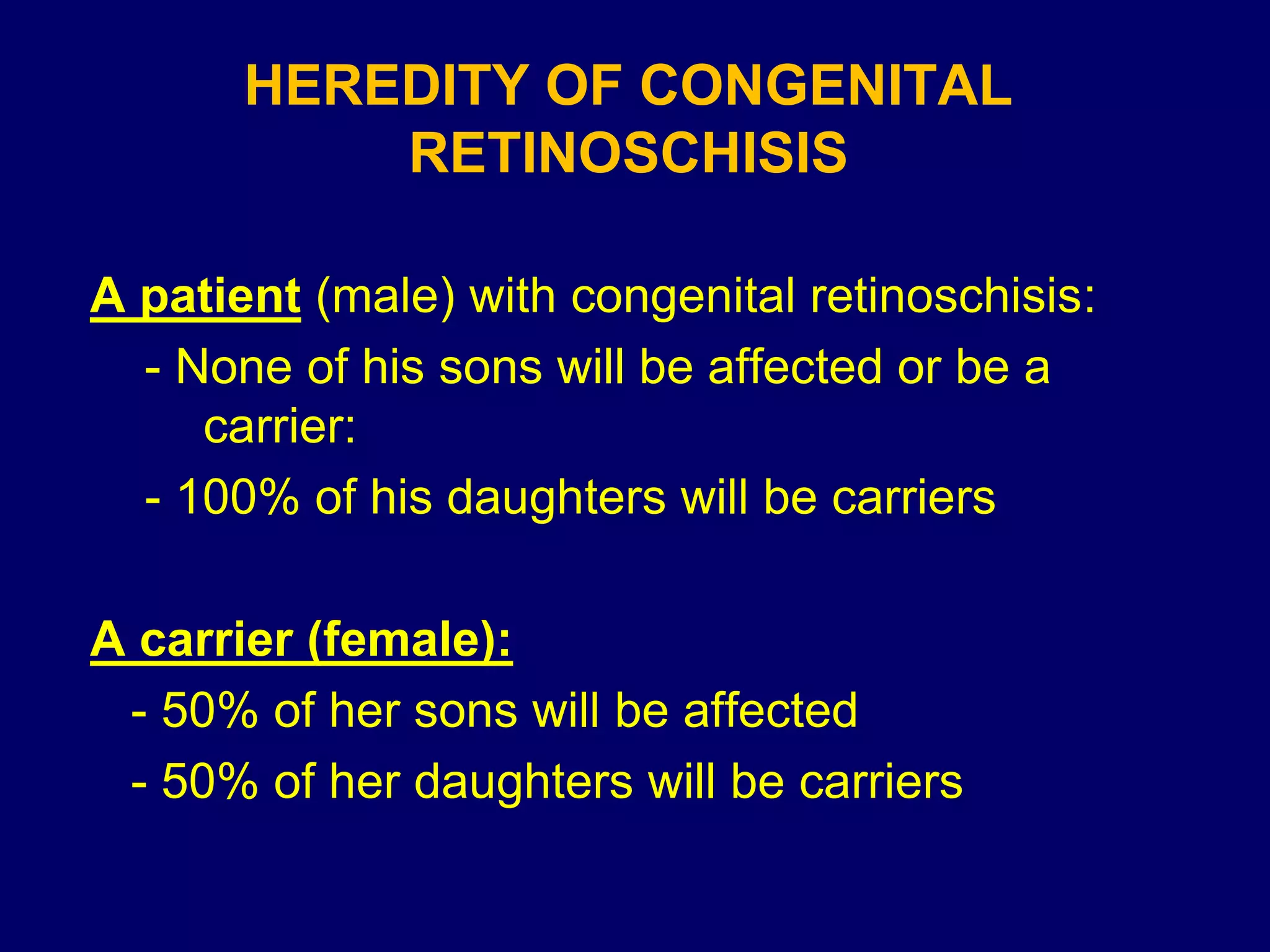 RETINOSCHISIS AND RETINAL DETACHMENT | PPT