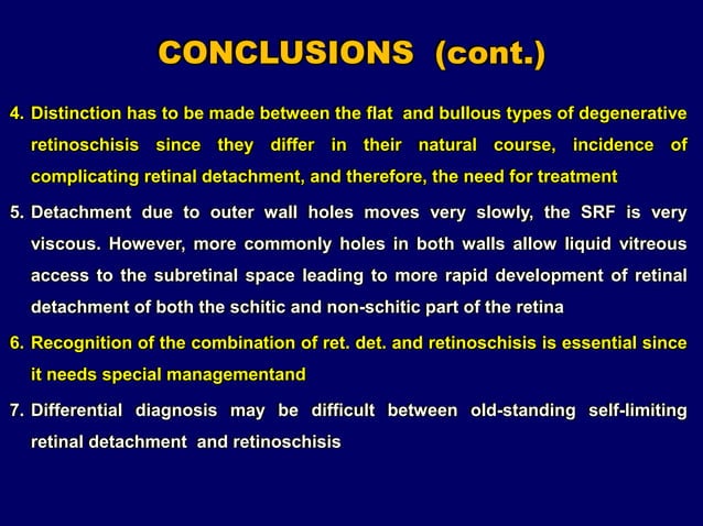RETINOSCHISIS AND RETINAL DETACHMENT | PPT | Eye and Vision Conditions ...