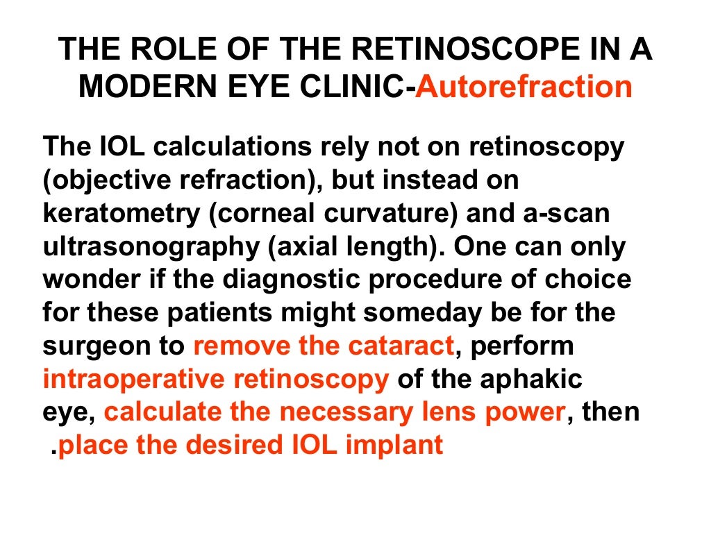 Retinoscopy