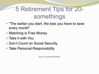 Breaking down the Basics of Retirement