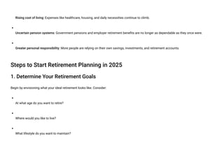 Retirement Planning in 2025A Smart Guide to Securing Your Future | PDF