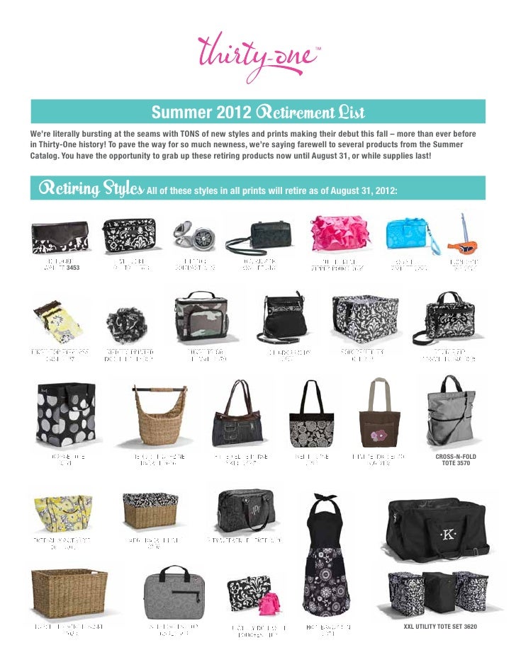 retired thirty one purses