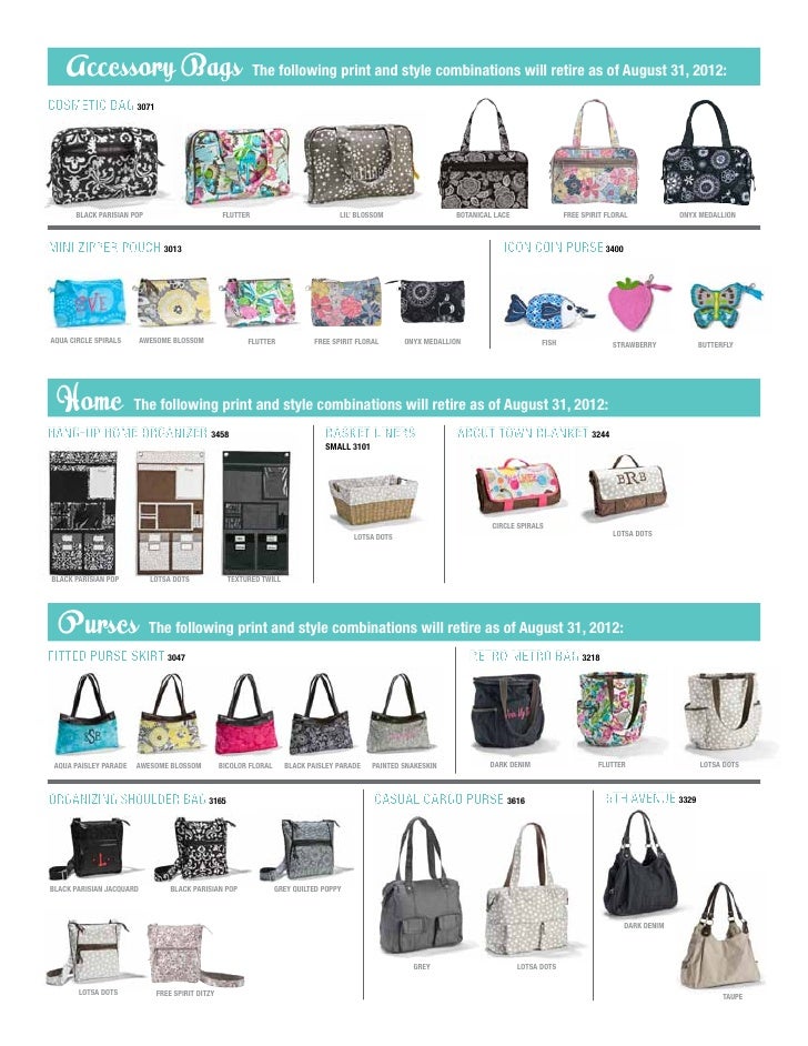 retired thirty one purses