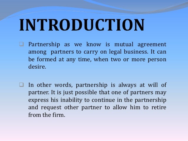 Retirement of a partner