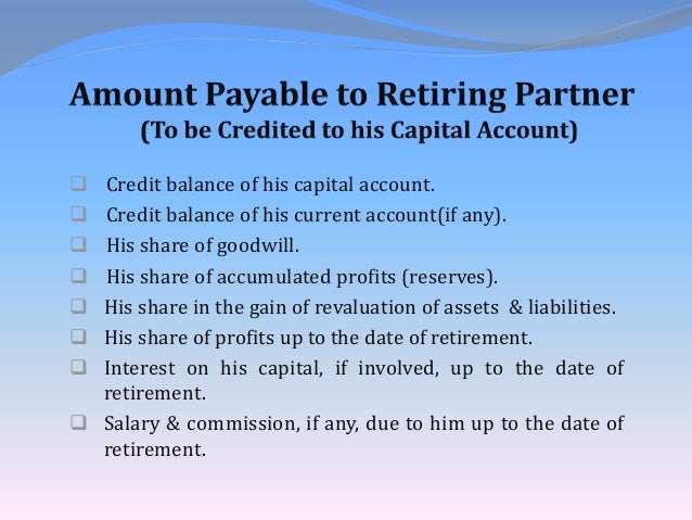 Retirement of a partner