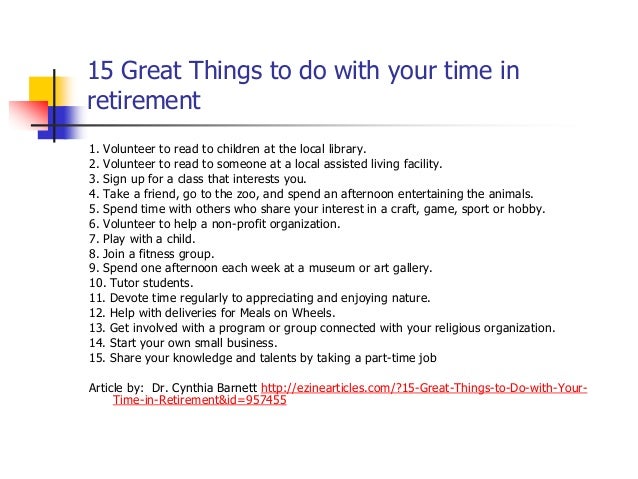 Retirement planning