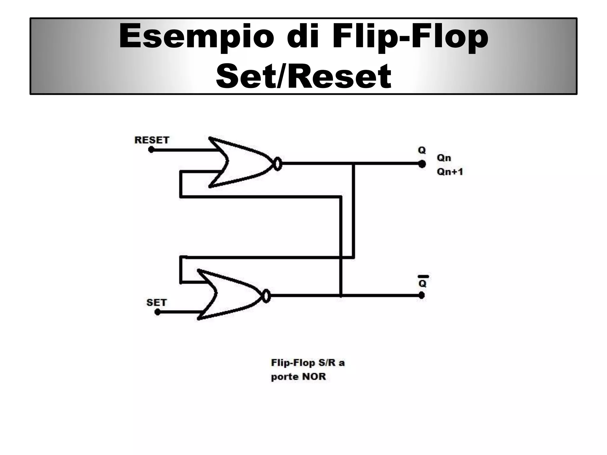 Reti sequenziali (Flip-Flop Set-Reset) | PPTX