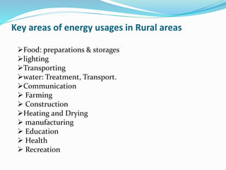 Ret leccture 2 energy scenario in rural india | PPTX