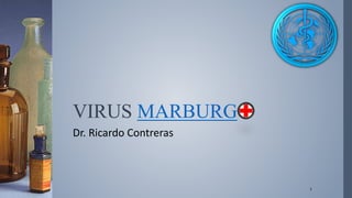 VIRUS MARBURG
Dr. Ricardo Contreras
1
 