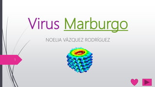 Virus Marburgo
NOELIA VÁZQUEZ RODRÍGUEZ
1
 
