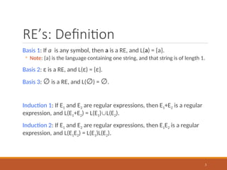 RE to ENFA conversion theory of computation | PPT