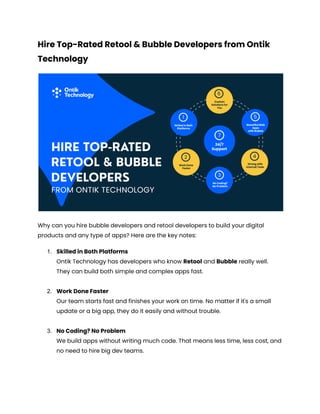 Retool vs Bubble: A Strategic Guide to Select Best Tool | PDF