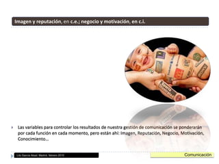 Gasto y no inversión; ACCIÓN Y NO REACCIÓNEl líder comunicadorLas redes sociales y el mundo en redIMAGEN, MOTIVACIÓN, REPUTACIÓN…4. Otros retosComunicaciónLito García Abad, Madrid, febrero 2010