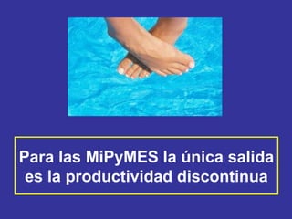 Para las MiPyMES la única salida es la productividad   discontinua 