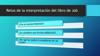 Retos de la interpretación del libro de Job
 