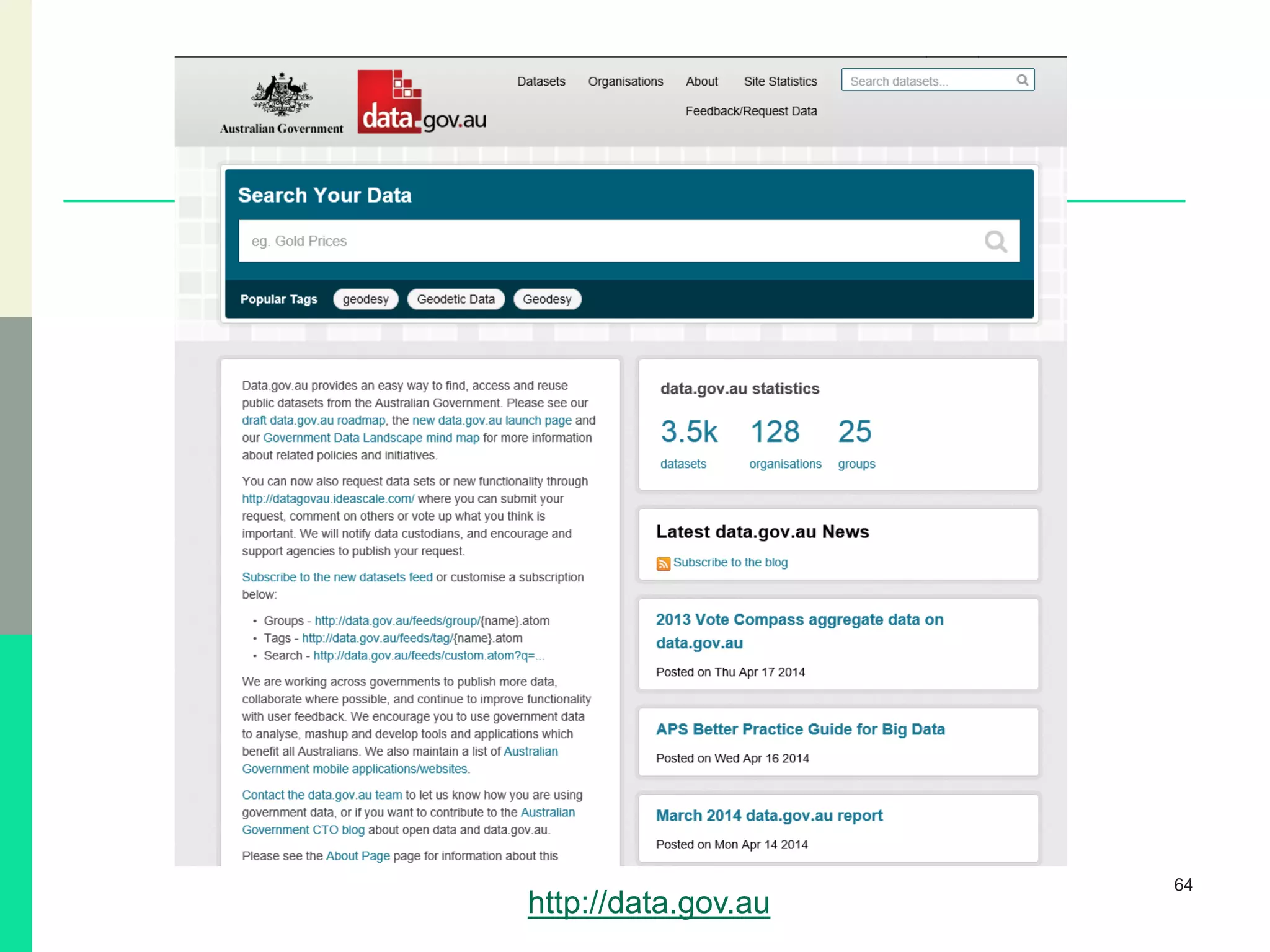 64
http://data.gov.au
 