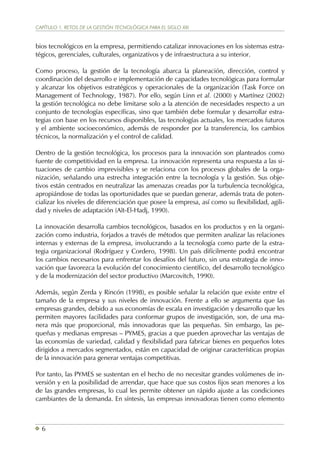 Retos y Nuevos Enfoques en la Gestión de la Tecnología y del ...