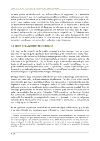 Retos y Nuevos Enfoques en la Gestión de la Tecnología y del ...