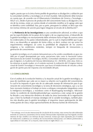 Retos y Nuevos Enfoques en la Gestión de la Tecnología y del ...