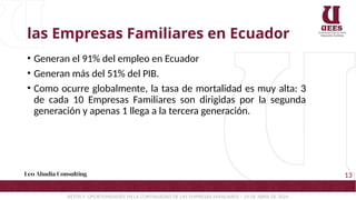 Retos y Oportunidades en la Continuidad de las Empresas Familiares ...