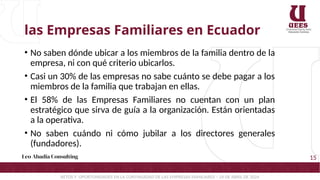 Retos y Oportunidades en la Continuidad de las Empresas Familiares ...