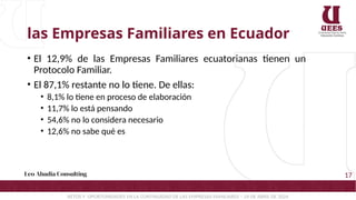 Retos y Oportunidades en la Continuidad de las Empresas Familiares ...