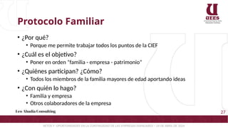 Retos y Oportunidades en la Continuidad de las Empresas Familiares ...