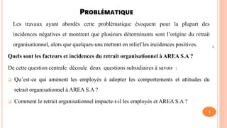 Retrait organisationnel des employés dans une de services_ Facteurs et incidences à AREA SA.ppt